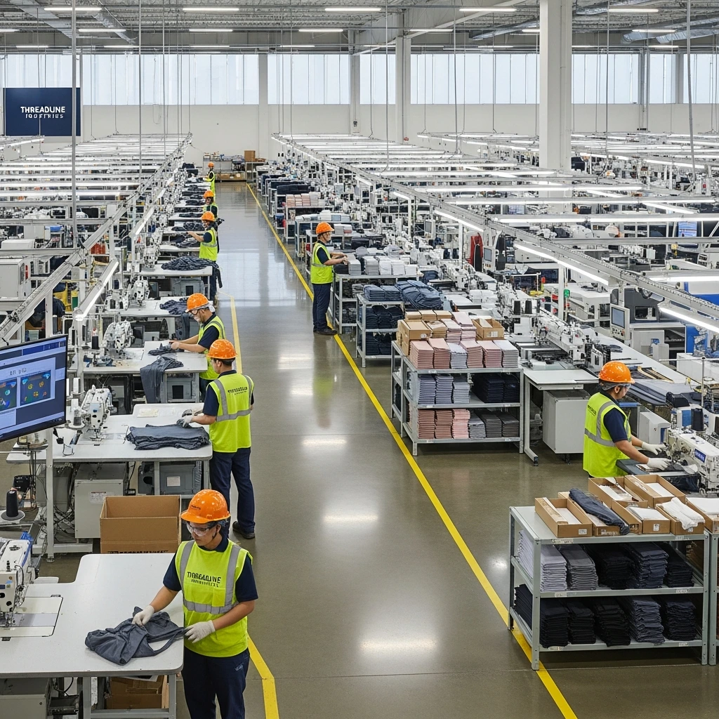 threadline packaging hall with latest machines