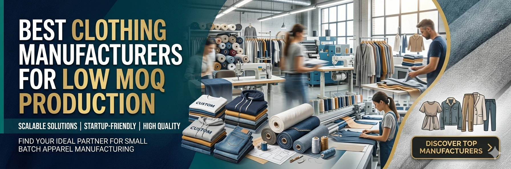 Best Clothing Manufacturers for LOW MOQ PRODUCTION