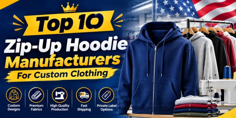 Top 10 Zip-Up Hoodie Manufacturers For Custom Clothing